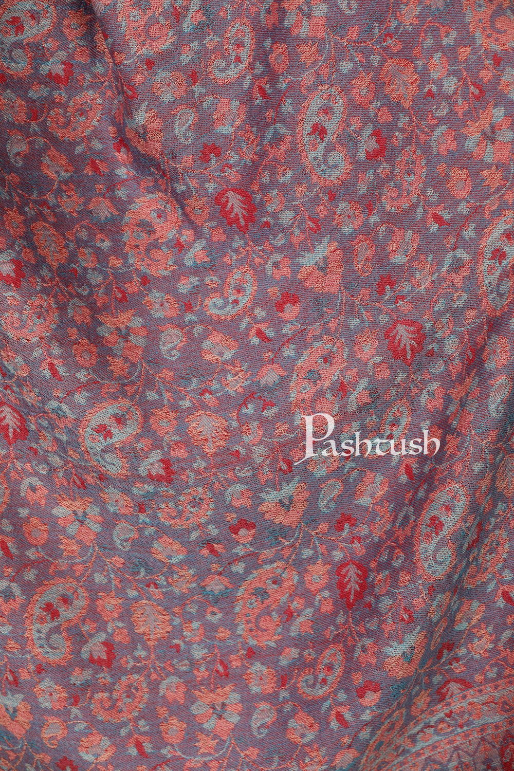 Pashtush India 70x200 Pashtush Women's Soft Wool, Reversible Stole, Scarf, Kaani Weave, Peel Lilac