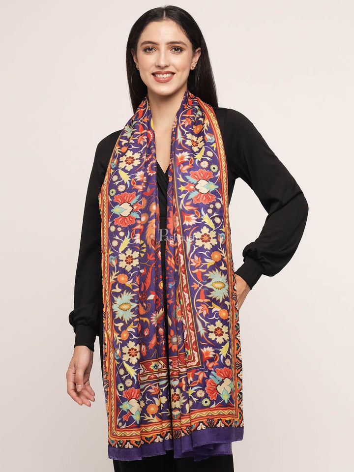 Pashtush India Womens Shawls Pashtush womens bamboo shawl, kalamkari printed design, Multicolour