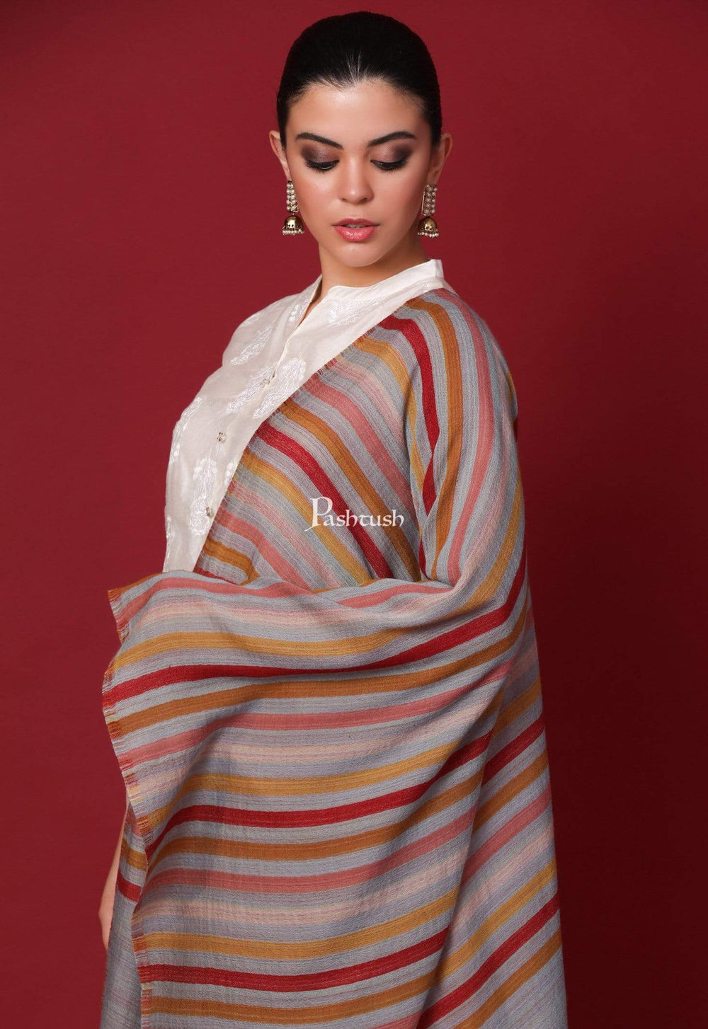 Pashtush Store Stole Pashtush Womens Cashmere and Wool Scarf, Sunkissed Hues