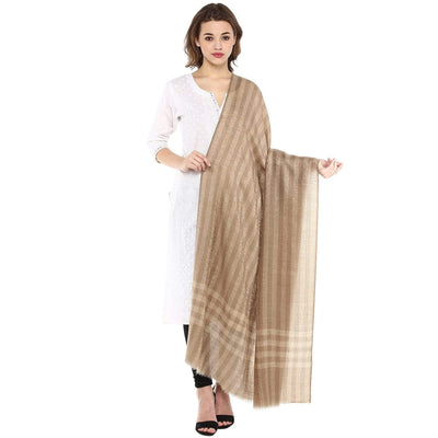 Pashtush Womens Checkered Self Shawl, In Extra Soft Fine Wool, Large Size