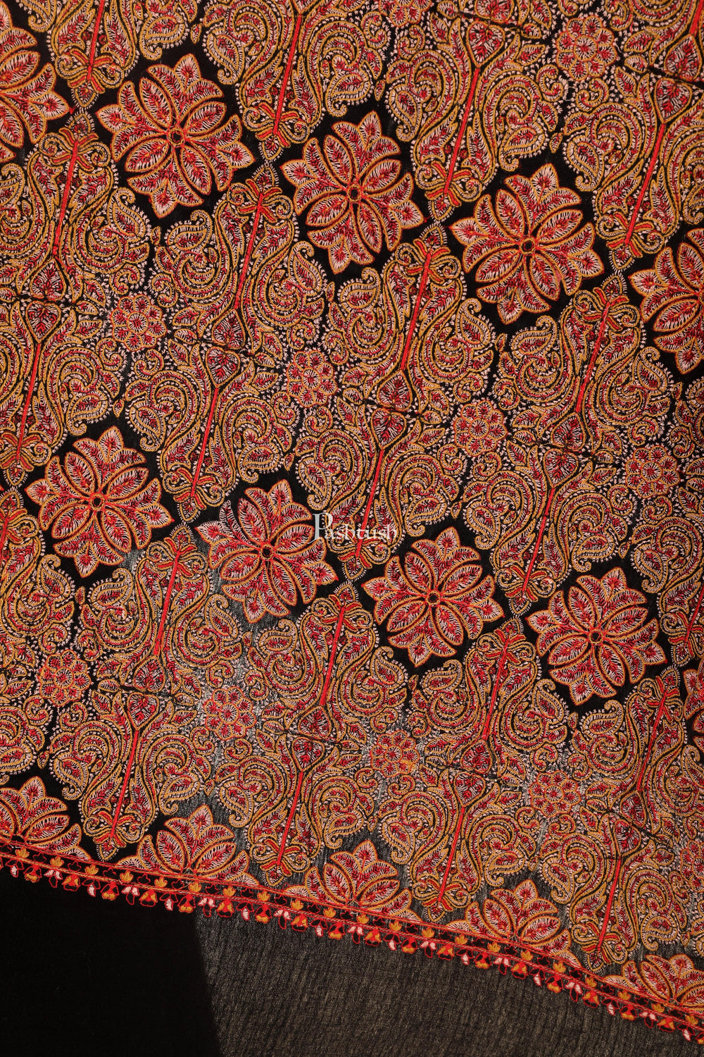 Pashtush India 100x200 Pashtush Womens Embroidery Shawl