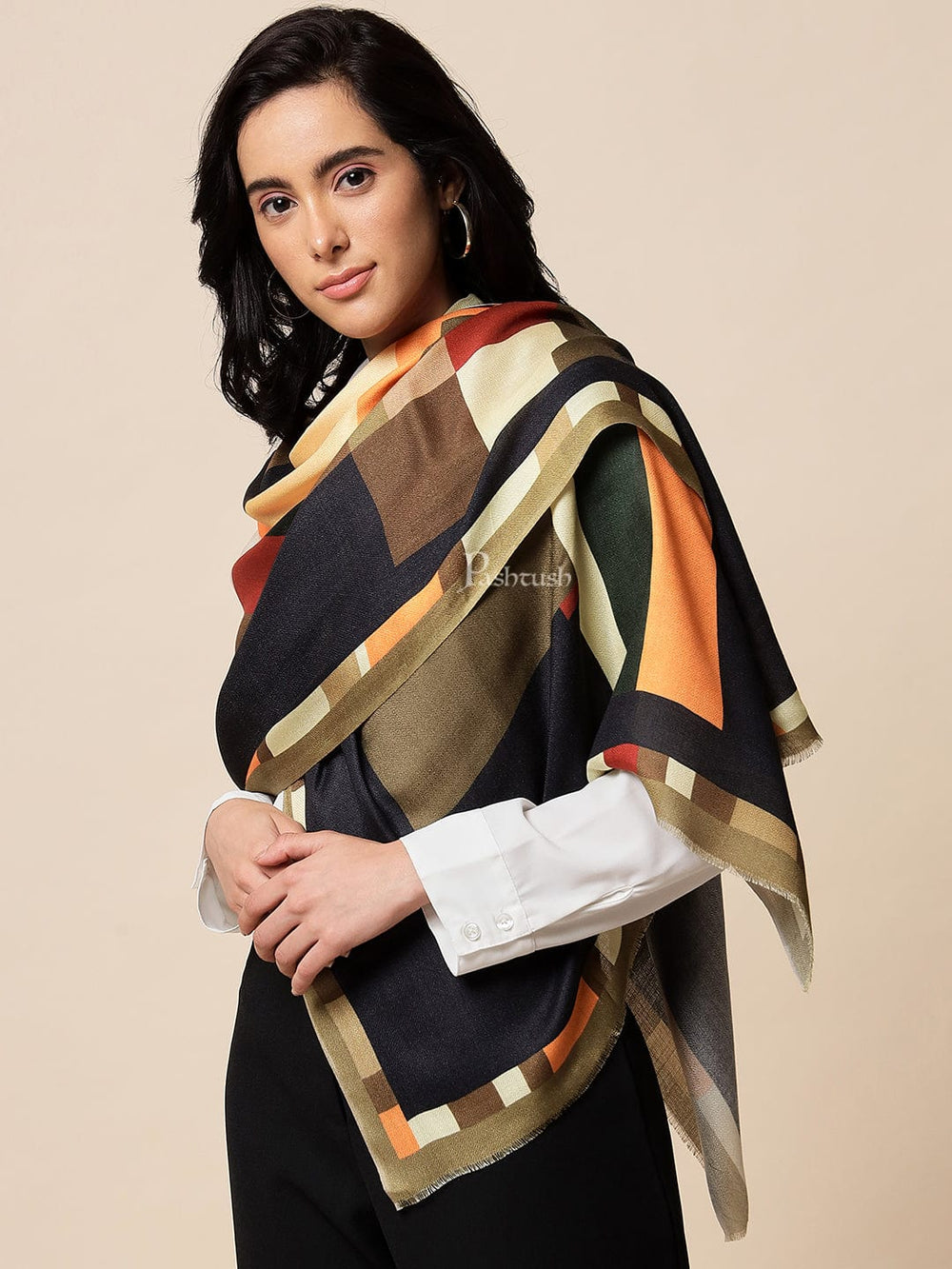 Pashtush India Womens Stoles and Scarves Scarf Pashtush Womens Extra Fine Soft Bamboo Stole, Multicolour