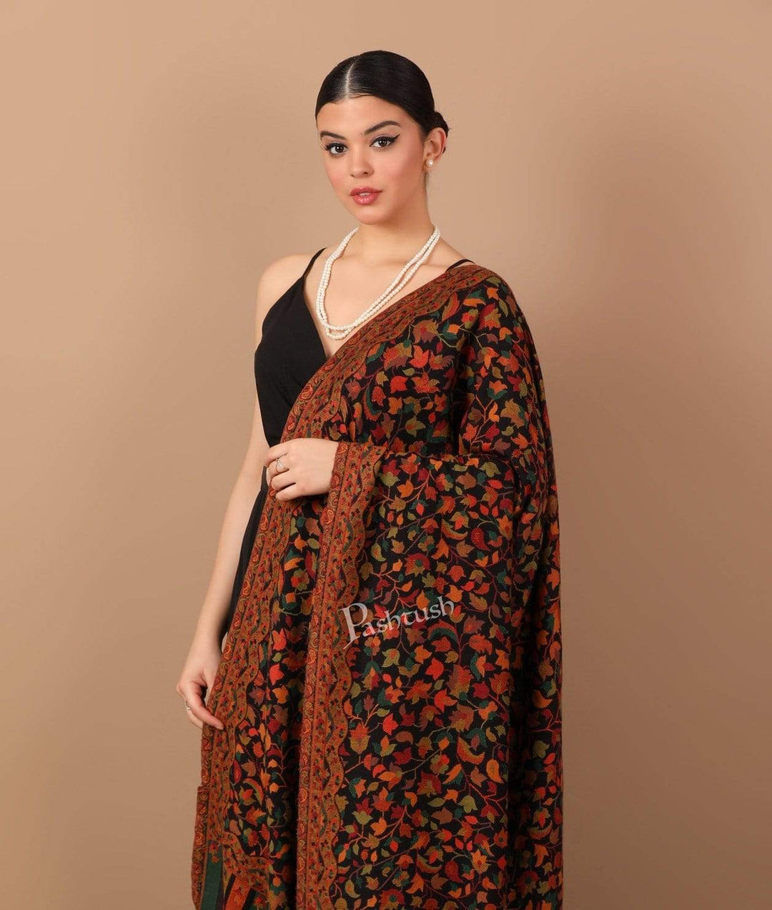 Pashtush Shawl Store Shawl Pashtush Womens Extra Fine Soft Kaani Weave Shawl, Richly Multicoloured