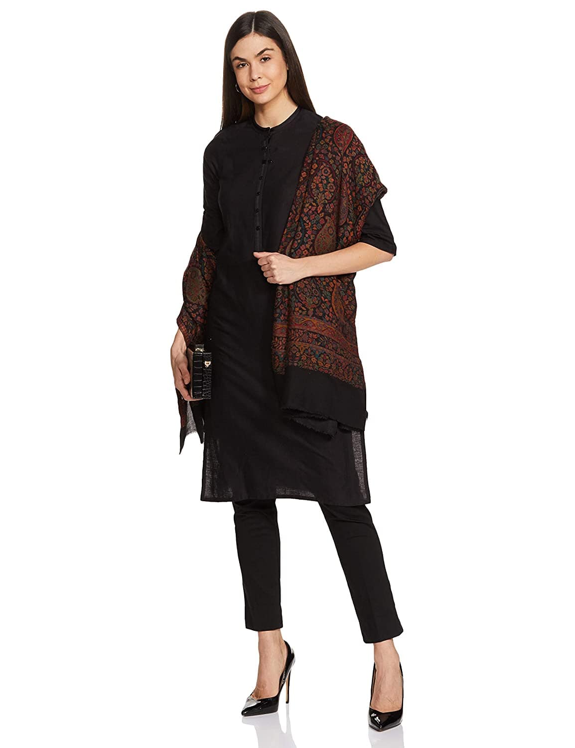 Pashtush India 100x200 Pashtush Womens Extra Fine Soft Kaani Weave Shawl, Multicoloured