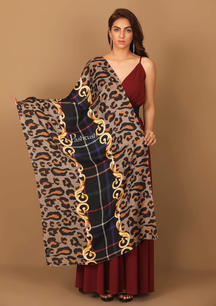 Pashtush India Stole Pashtush Womens Extra Soft, Printed Bamboo Scarf