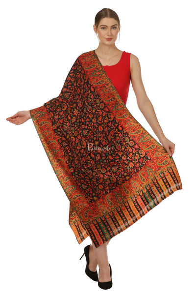 Pashtush India Womens Shawls Pashtush Womens Fine Wool  Blended Printed Stole Scarf