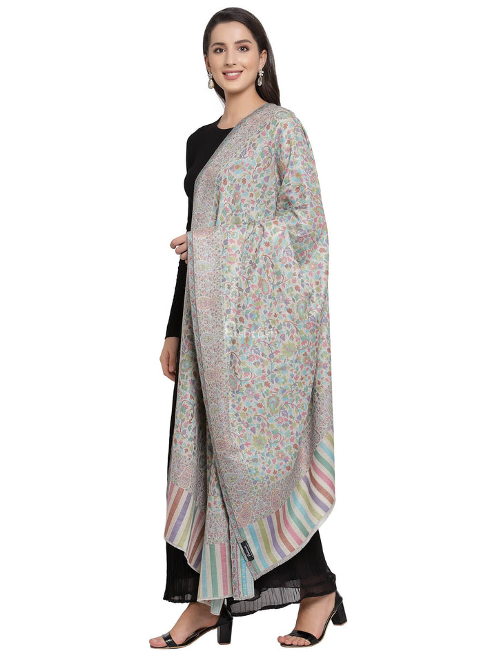 Pashtush India Womens Shawls Pashtush Womens Fine Wool Ethnic Weave Shawl, Soft And Warm