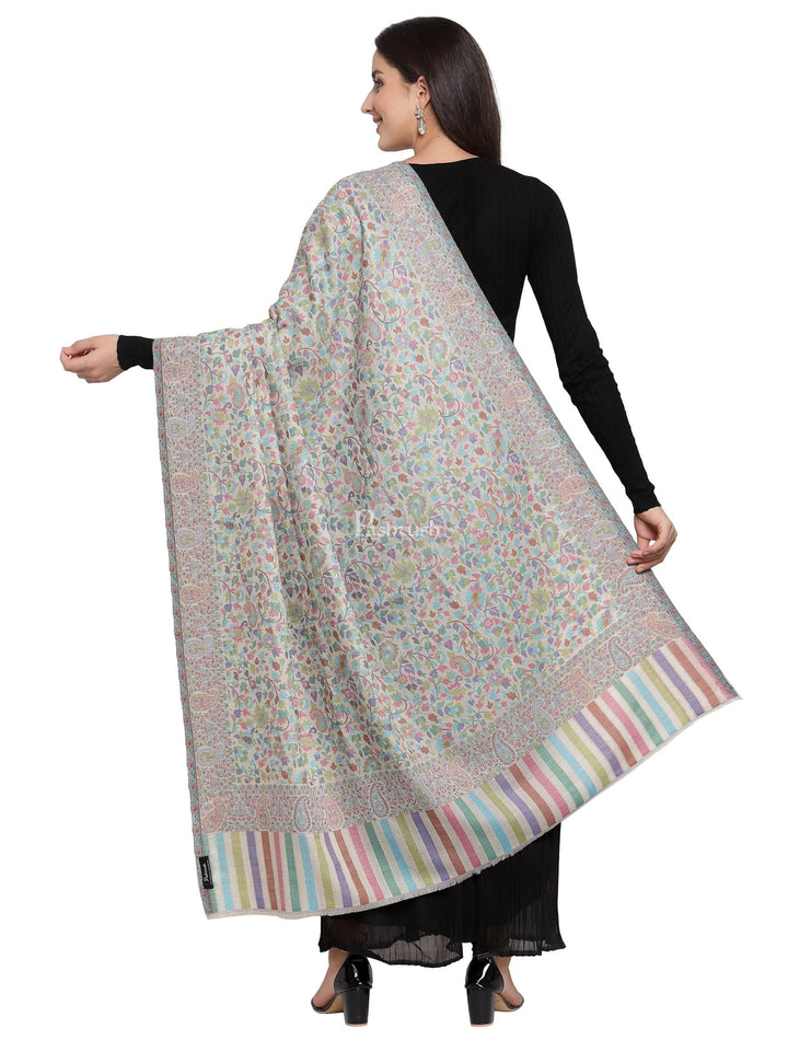 Pashtush India Womens Shawls Pashtush Womens Fine Wool Ethnic Weave Shawl, Soft And Warm