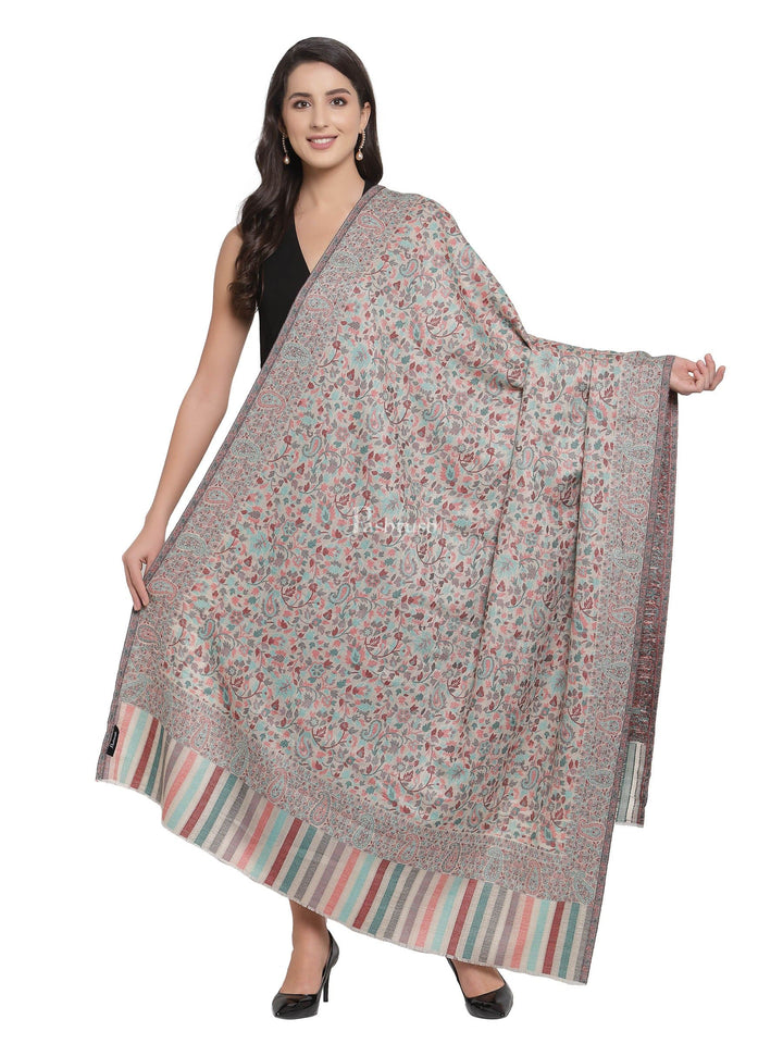 Pashtush India Womens Shawls Pashtush Womens Fine Wool Ethnic Weave Shawl, Soft And Warm