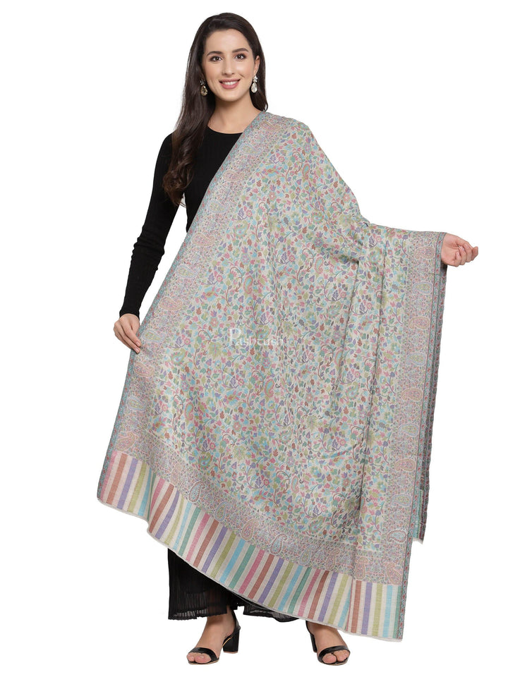 Pashtush India Womens Shawls Pashtush Womens Fine Wool Ethnic Weave Shawl, Soft And Warm