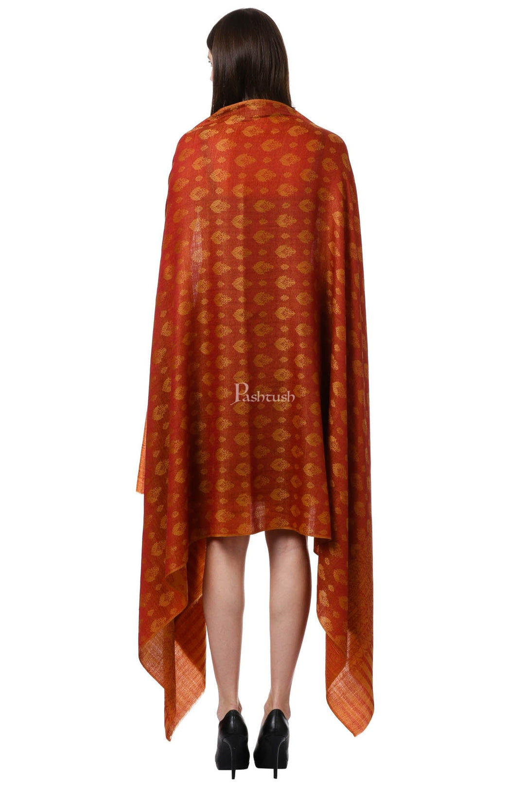 Pashtush India Womens Shawls Pashtush Womens Fine Wool Shawl, Apricot
