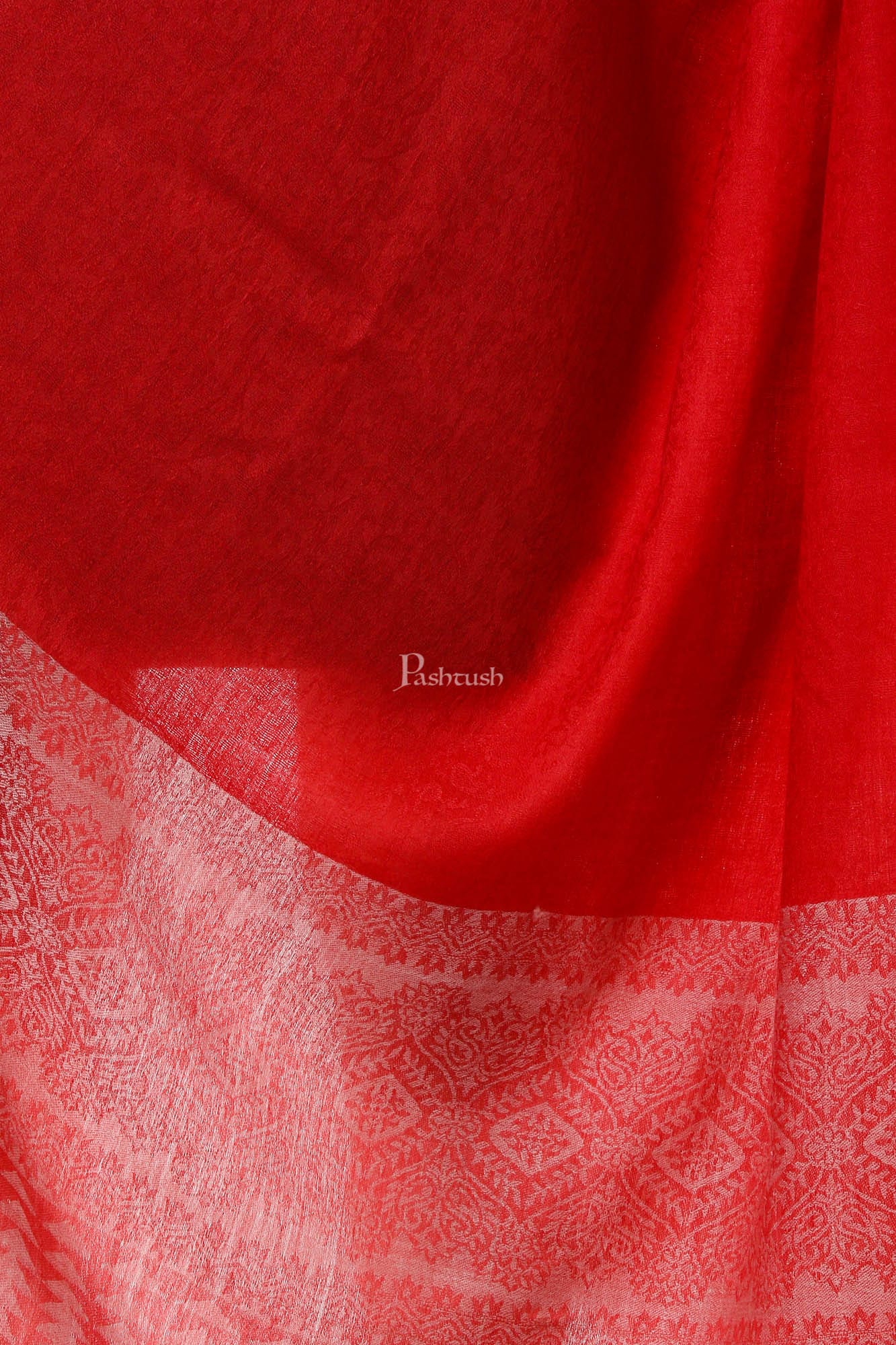 Pashtush India Womens Shawls Pashtush Womens Fine Wool Shawl, Scarlet Red