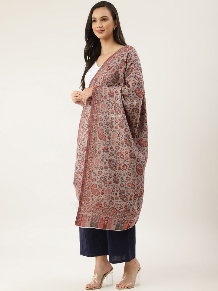 Pashtush India Womens Stoles and Scarves Scarf Pashtush womens Fine Wool Stole, Ethnic Weave Design