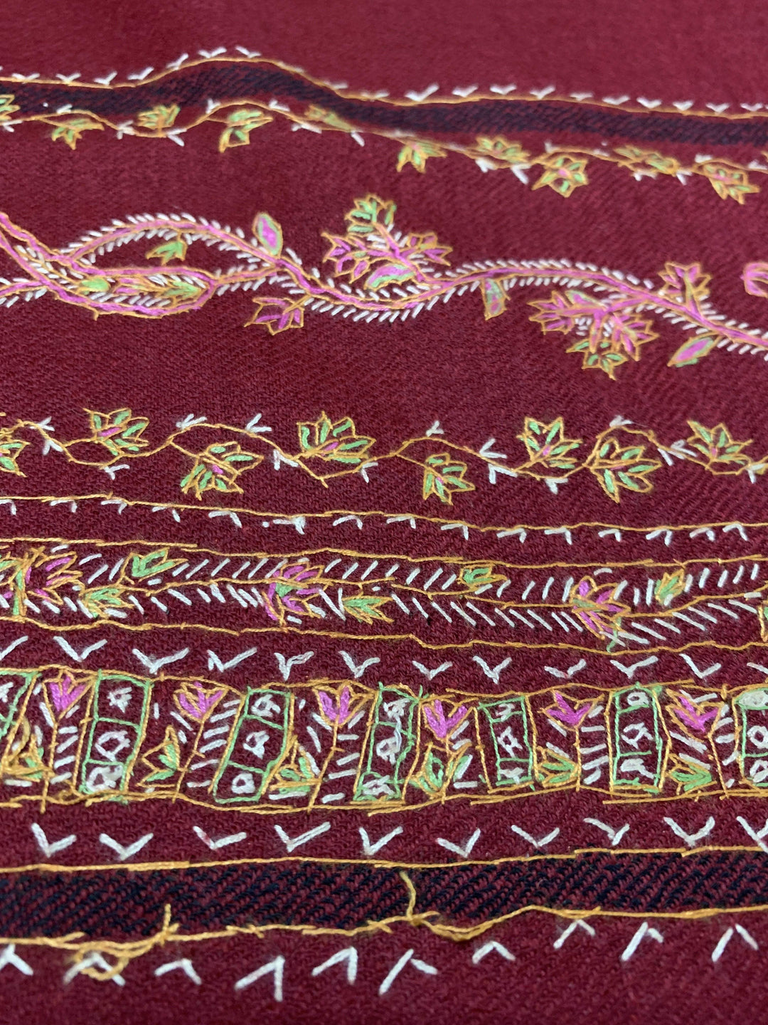 Pashtush India Shawl Pashtush Womens Hand Embroidered Needlework Shawl ( Pure Wool )