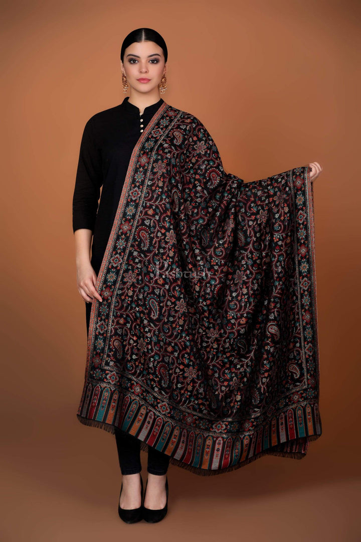 Pashtush Shawl Store Shawl Pashtush Womens Kaani Shawl, Faux Pashmina, Soft and Warm, Multi coloured