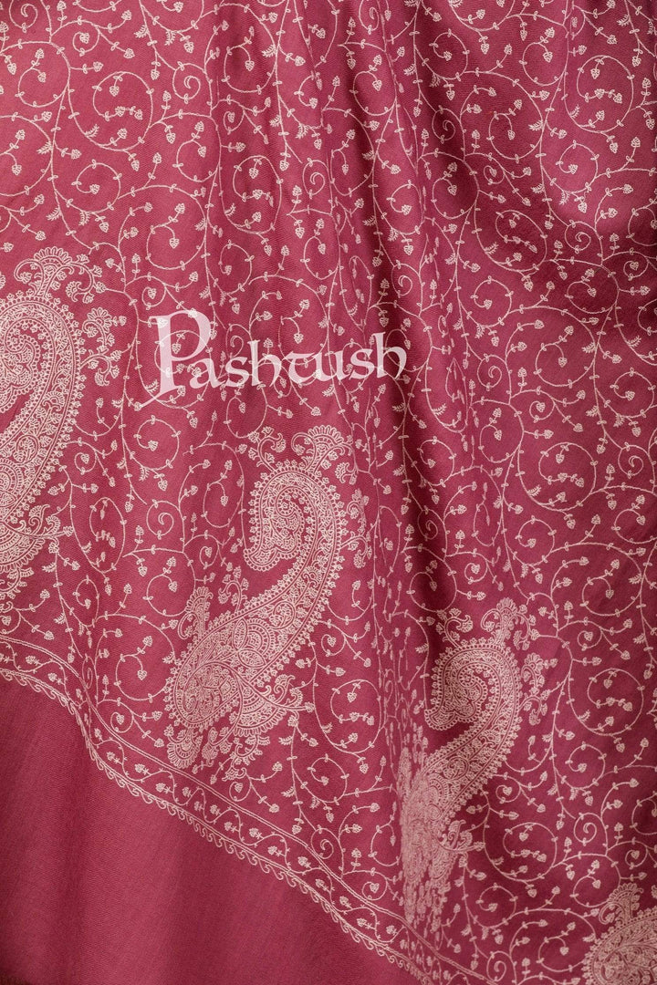 Pashtush Shawl Store Shawl Pashtush Womens Kashmiri Shawl with Tone on Tone Embroidery, Soft and Warm, Light Weight