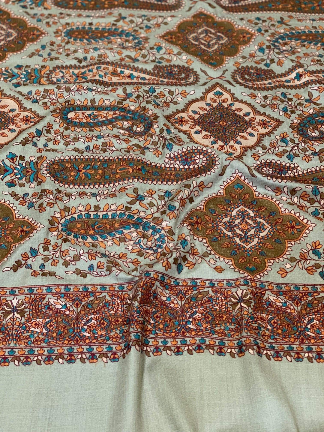Pashtush India 100x200 Pashtush Womens Papier-mâché Embroidered Shawl, Fine Wool, Soft and Warm