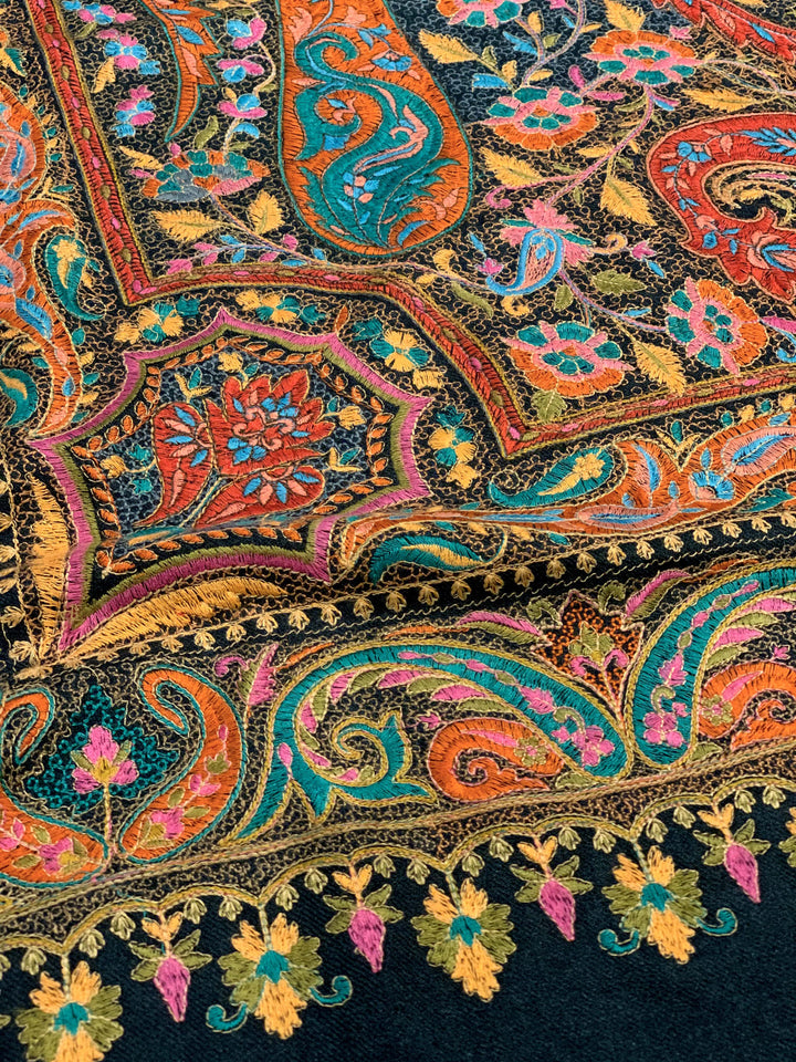 Pashtush India 100x200 Pashtush Womens Papier-mâché Embroidered  Stole, Fine Wool, Soft and Warm