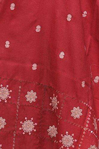 Pashtush Womens Fine Wool Embroidery Stole, With Delicate Beading Work