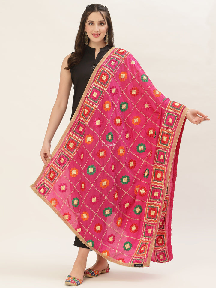 Pashtush India Pashtush Womens Phulkari Dupatta