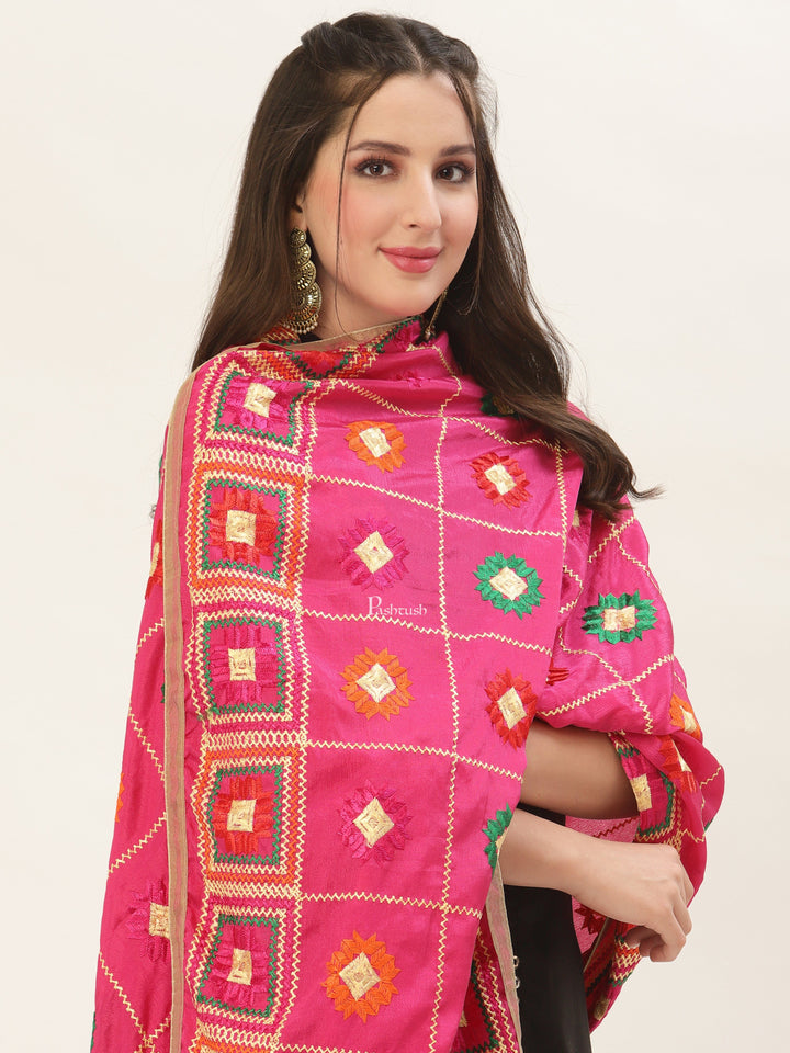 Pashtush India Pashtush Womens Phulkari Dupatta