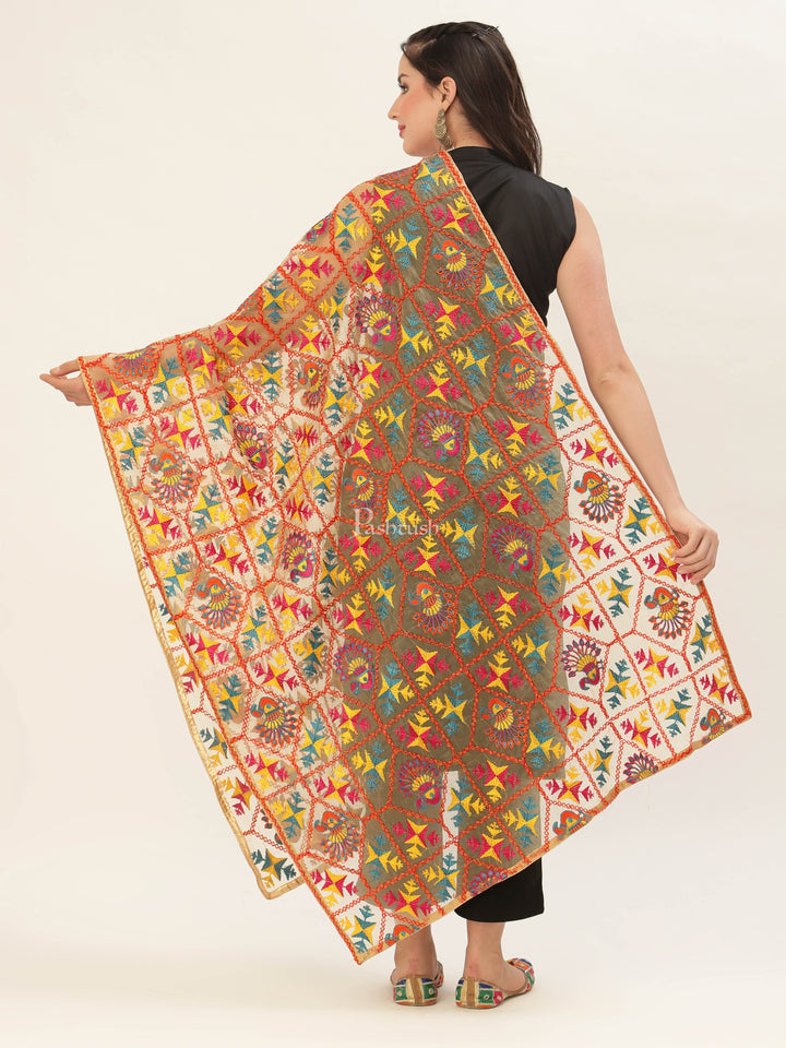 Pashtush India Womens Dupatta Pashtush Womens Phulkari Dupatta