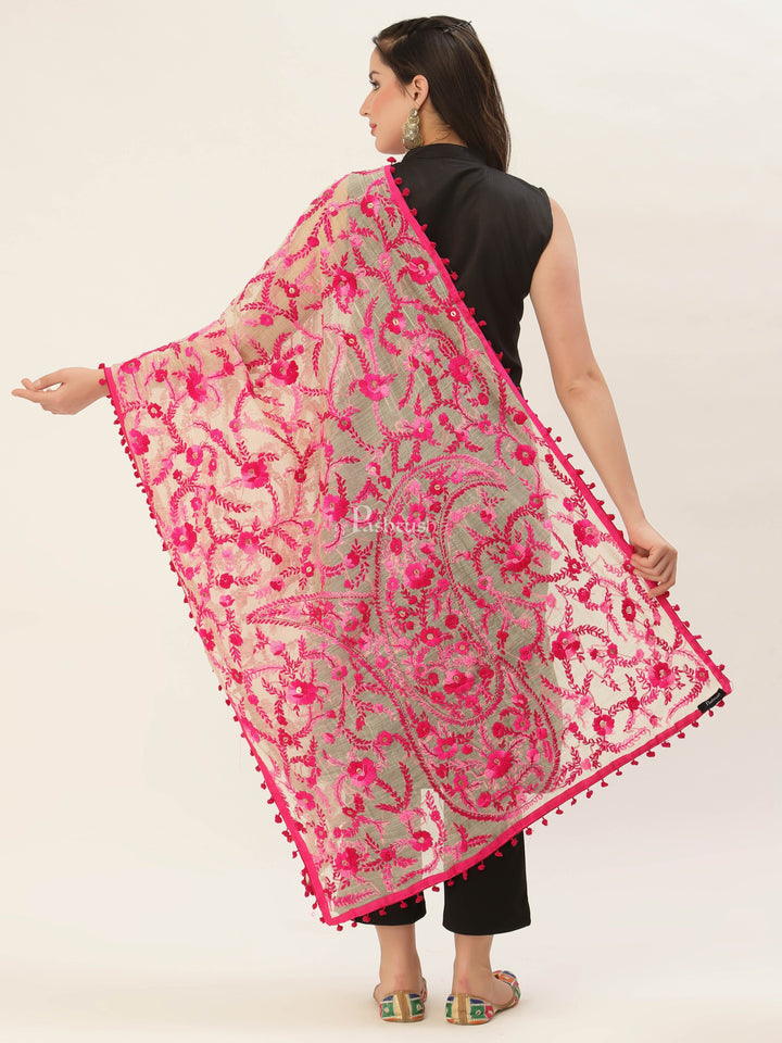 Pashtush India Womens Dupatta Pashtush Womens Phulkari Dupatta