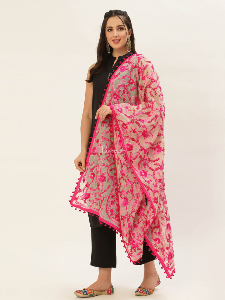 Pashtush India Womens Dupatta Pashtush Womens Phulkari Dupatta