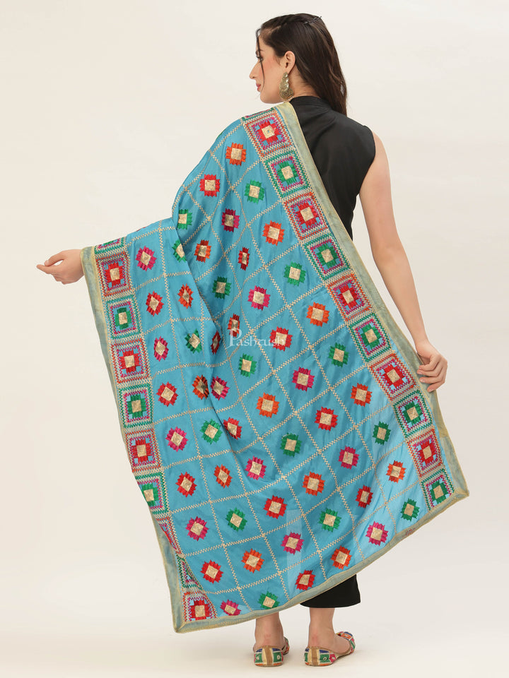 Pashtush India Womens Dupatta Pashtush Womens Phulkari Dupatta