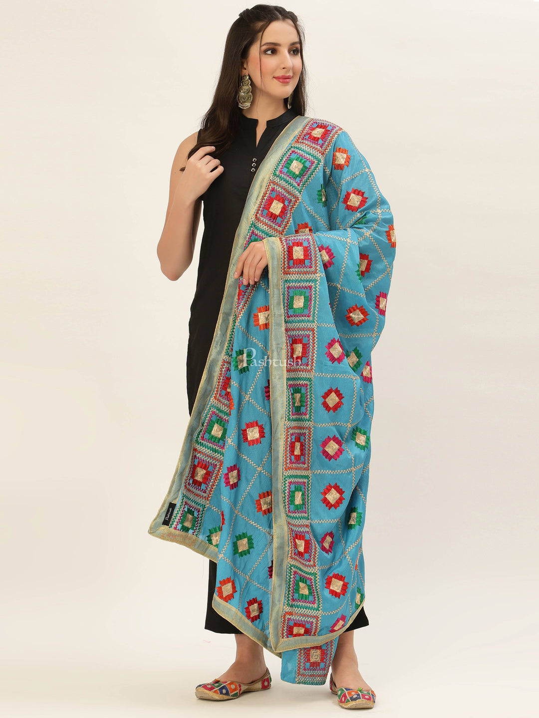 Pashtush India Womens Dupatta Pashtush Womens Phulkari Dupatta