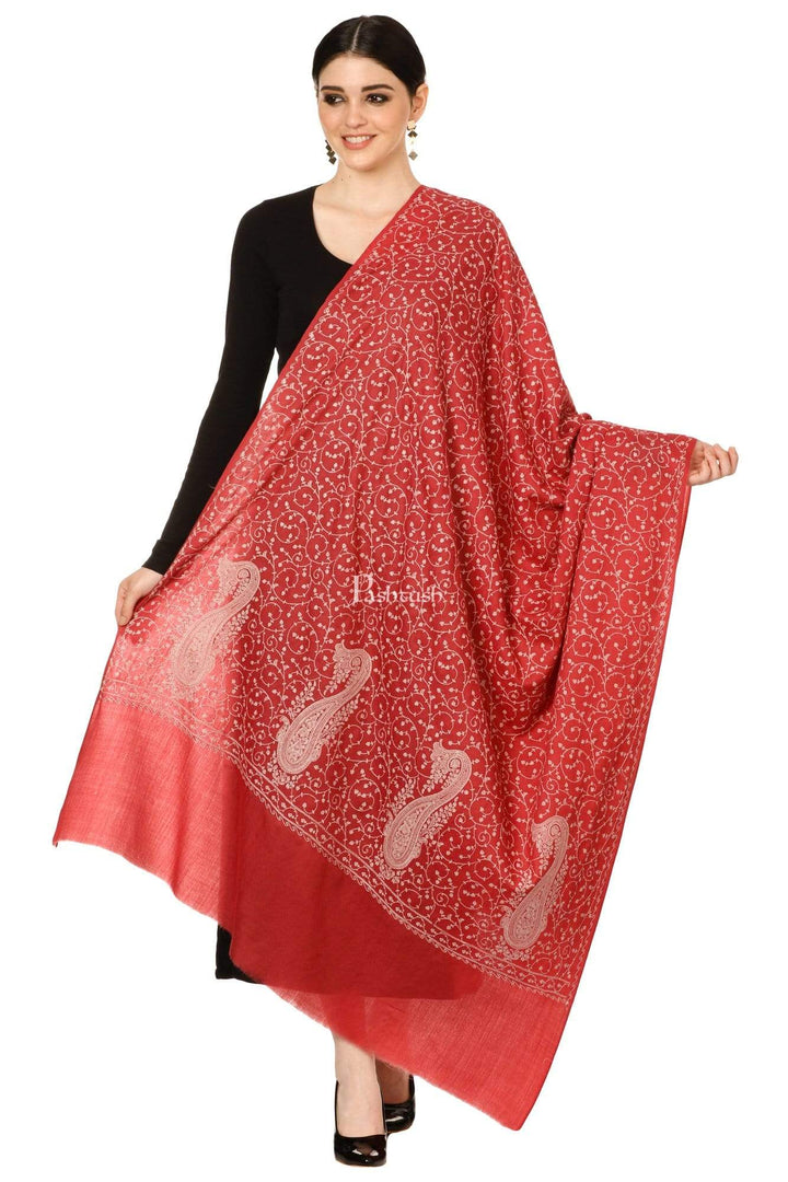 Pashtush Shawl Store Shawl Pashtush Womens Shawl with Tone on Tone Embroidery, Soft and Warm, Light Weight