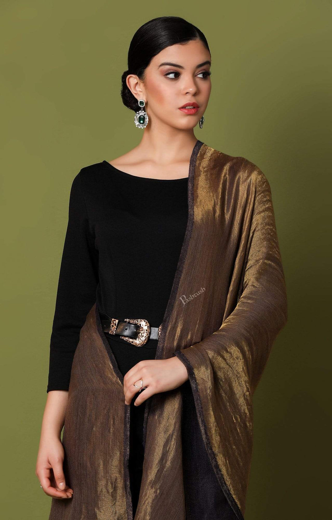 Pashtush Shawl Store Stole Pashtush Womens Twilight Scarf, Reversible Scarf, Cashmere Soft Wool.