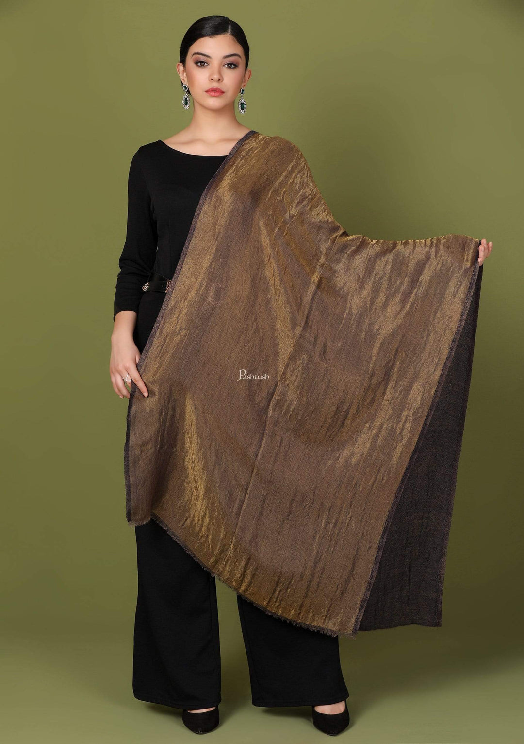 Pashtush Shawl Store Stole Pashtush Womens Twilight Scarf, Reversible Scarf, Cashmere Soft Wool.