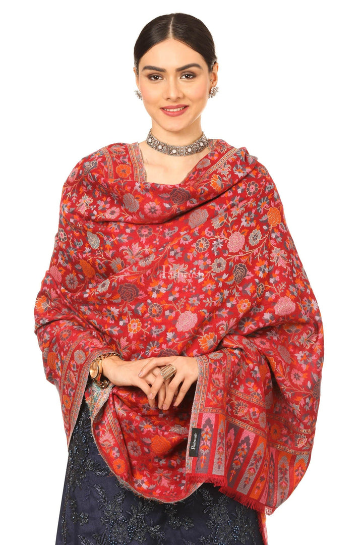 Pashtush India Womens Shawls Pashtush Womens Woven Ethnic Shawl, Woollen, Faux Pashmina Shawl Multi Coloured