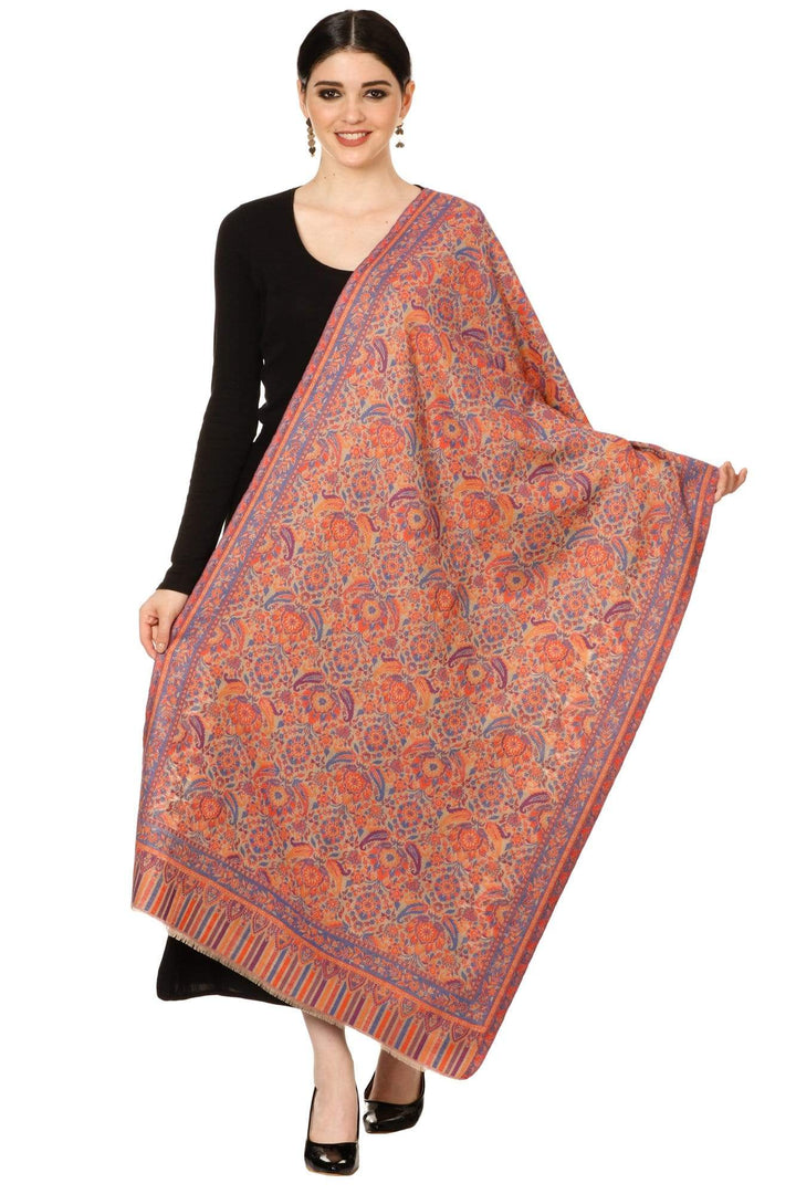 Pashtush Store Stole Pashtush Womens Woven Kaani Stole, Woollen, Faux Pashmina Stole, Pastel Hues