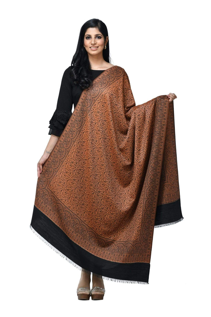 Pashwool 100x200 Pashwool Womens Faux Pashmina Shawl, Soft and Warm, Amber