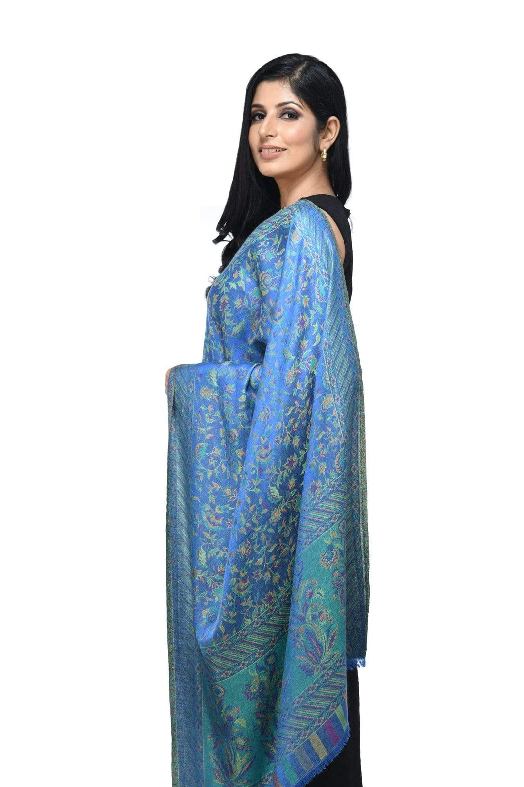 Pashwool 70x200 Pashwool Womens Stole, Extra Soft Bamboo Material, Woven Paisley Design