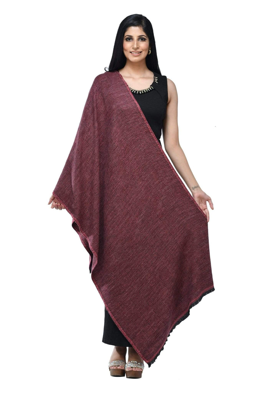 Pashwool 70x200 Pashwool Womens Stole, Extra Thick and Warm, Soft and Snuggly Wrap Style